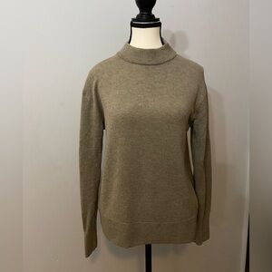 Muji Wool + Yak Wool Women's Cowl Neck Sweater - Taupe Size S EUC